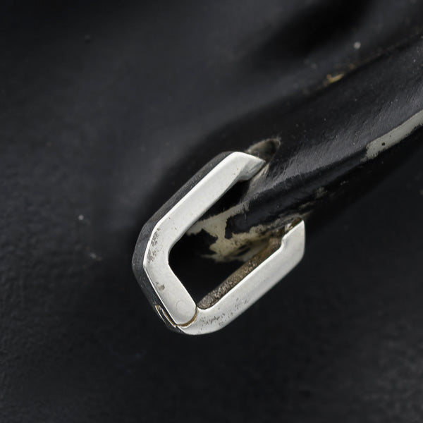 Sterling silver rectangular huggy small