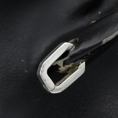 Sterling silver rectangular huggy small