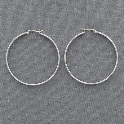 Sterling silver hoops large