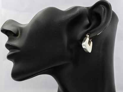 Sterling silver box hoops.