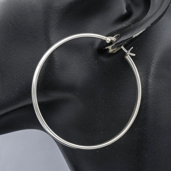Sterling silver hoops large