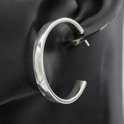 Sterling silver Flat hoops