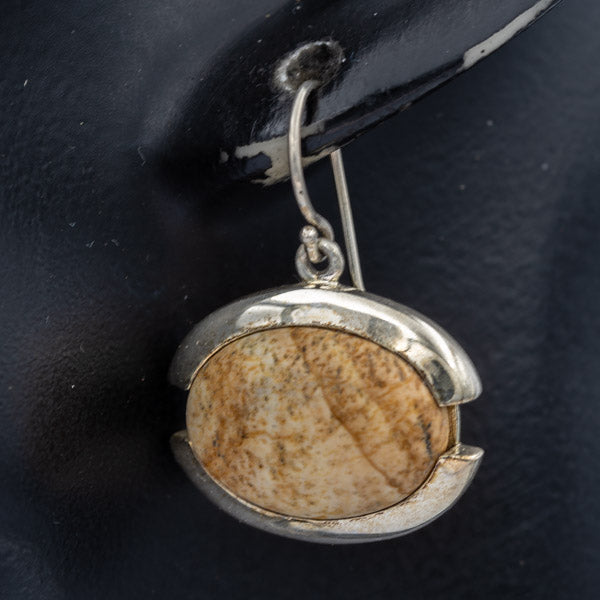 Kalahari Desert Stone Earrings in Sterling Silver - Silvertree Jewelry #