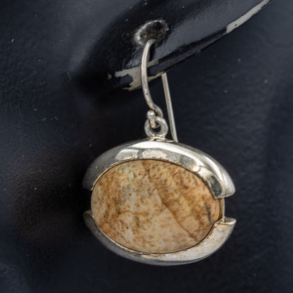 Kalahari Desert Stone Earrings in Sterling Silver - Silvertree Jewelry #