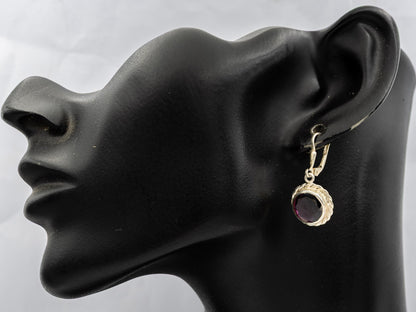 Amethyst set in silver danglings - Silvertree Jewelry #