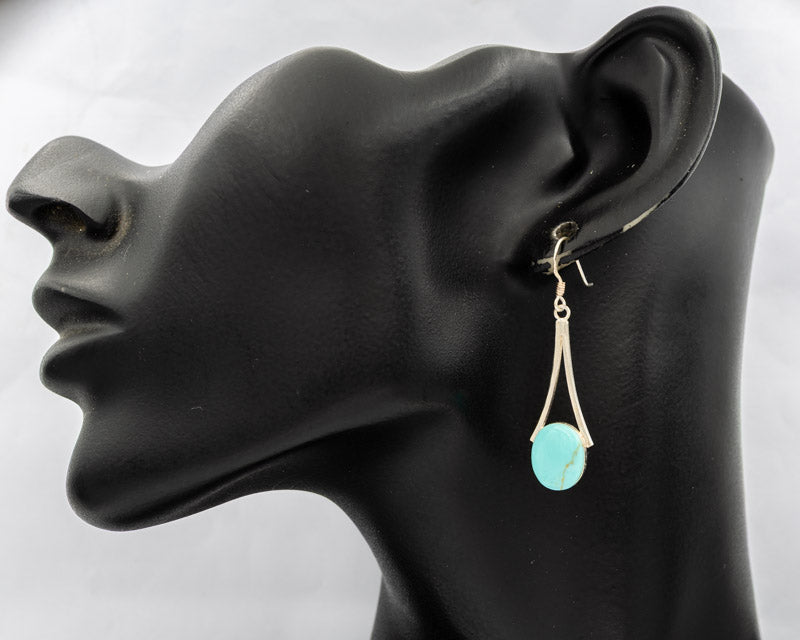 Sea blue Howlite set in silver danglings - Silvertree Jewelry #