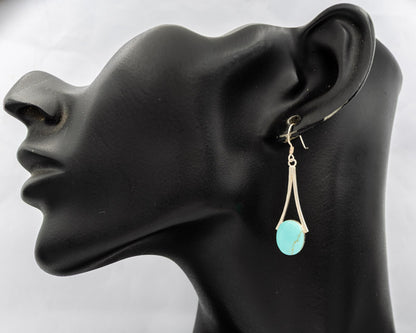 Sea blue Howlite set in silver danglings - Silvertree Jewelry #