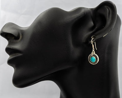 Turquois set in sterling silver - Silvertree Jewelry #