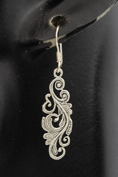 Sterling silver oval filigree danglings - Silvertree Jewelry #