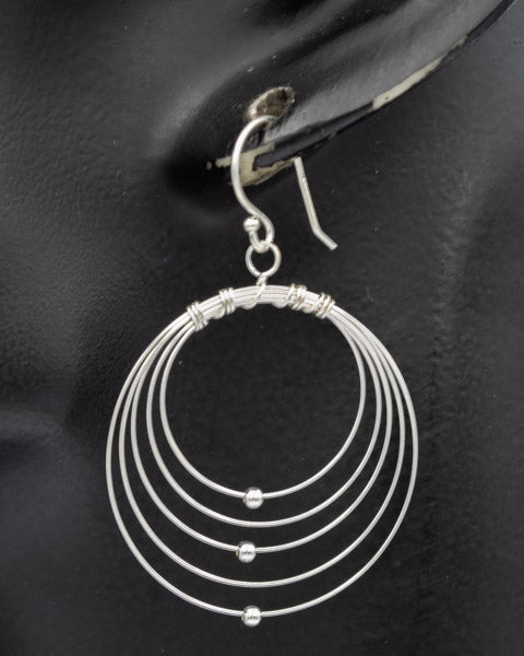 A sterling silver 5 wire fan earring - Silvertree Jewelry #