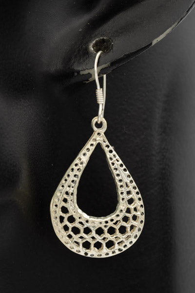Sterling silver pear shaped earring - Silvertree Jewelry #