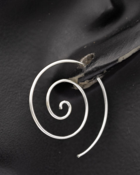 Sterling silver spiral earrings M - Silvertree Jewelry #