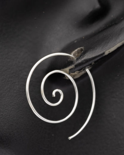 Sterling silver spiral earrings M - Silvertree Jewelry #
