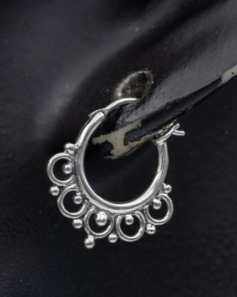 Sterling silver patterned earring - Silvertree Jewelry #