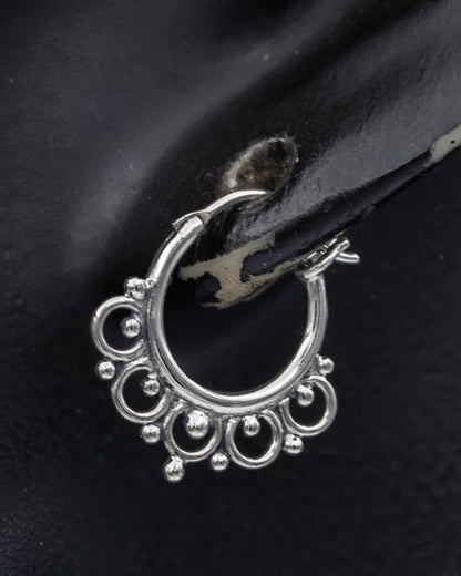 Sterling silver patterned earring - Silvertree Jewelry #