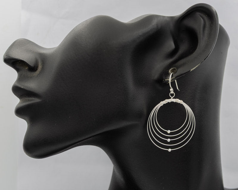 A sterling silver 5 wire fan earring - Silvertree Jewelry #