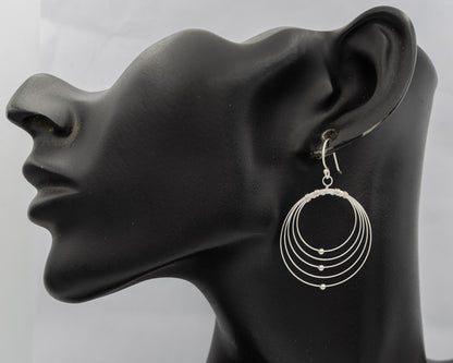 A sterling silver 5 wire fan earring - Silvertree Jewelry #