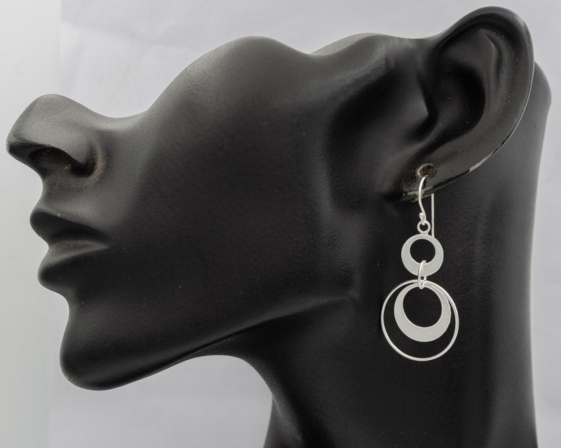 Sterling silver layered circles - Silvertree Jewelry #