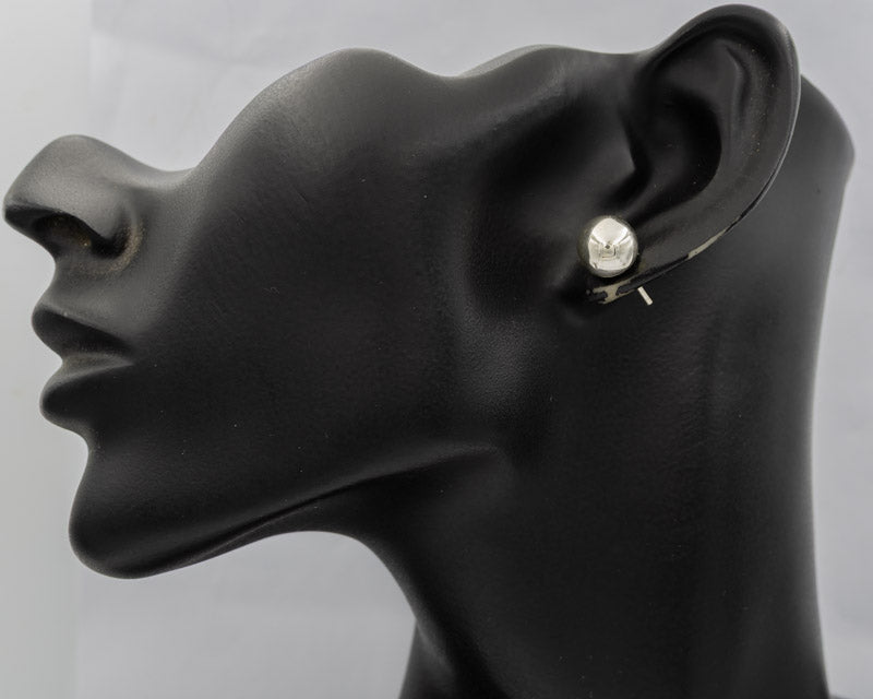 Sterling Silver Round Ball Stud Earrings – 10 mm - Silvertree Jewelry #