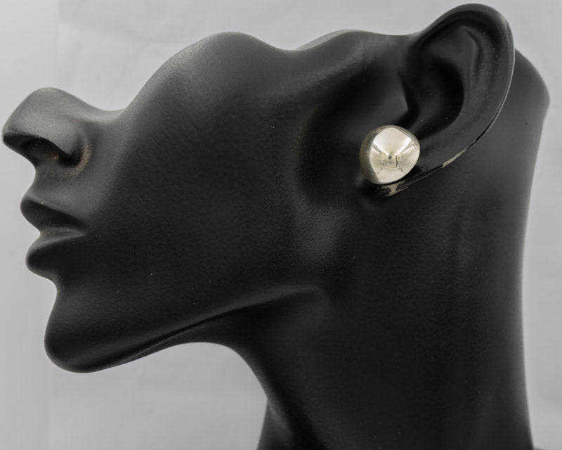 Sterling Silver Dome Stud Earrings – 16 mm - Silvertree Jewelry #