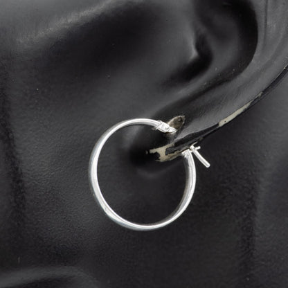 Sterling Silver 23mm Flat Hoop Earrings – 4mm Wide - Silvertree Jewelry #