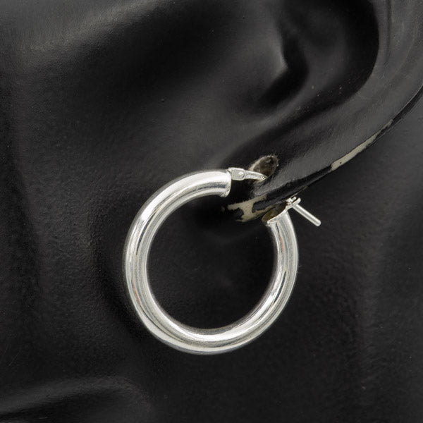 Sterling Silver 25mm Hoop Earrings – 4mm wide - Silvertree Jewelry #
