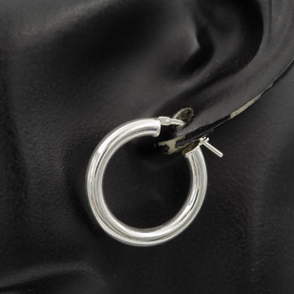Sterling Silver 25mm Hoop Earrings – 4mm wide - Silvertree Jewelry #