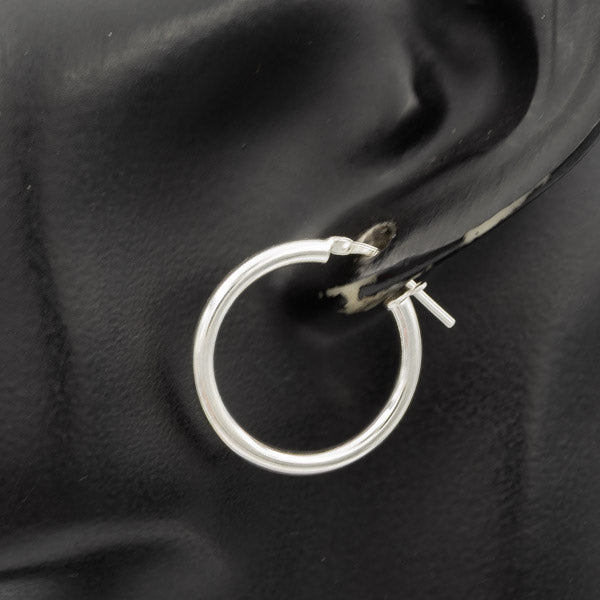 Sterling Silver 25mm Hoop Earrings – 2.5mm - Silvertree Jewelry #