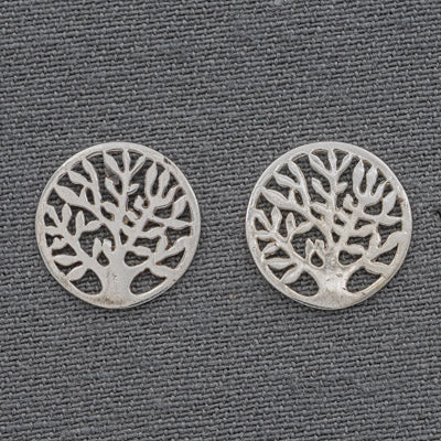 Sterling Silver Tree of Life Stud Earrings 1.8cm