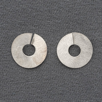 Sterling Silver Open Circle Earrings 1.8cm Modern
