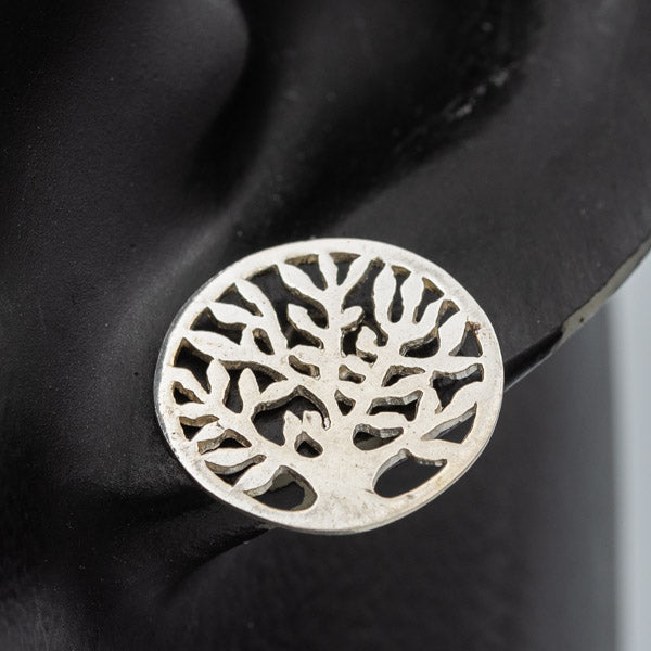 Sterling Silver Tree of Life Stud Earrings 1.8cm