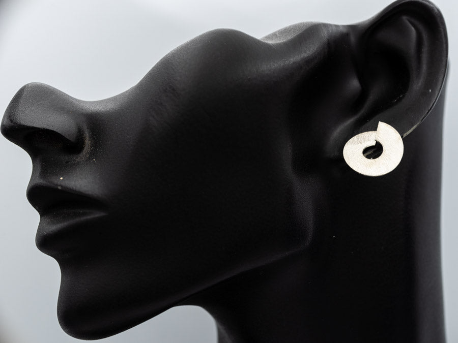 Sterling Silver Open Circle Earrings 1.8cm Modern