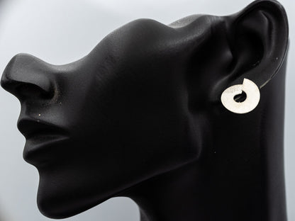 Sterling Silver Open Circle Earrings 1.8cm Modern