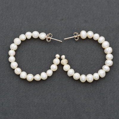 Pearl hoops Large