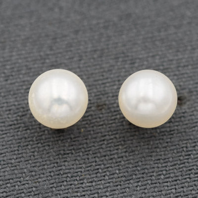 Sterling silver pearl studs 8mm