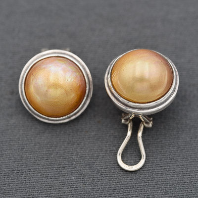 Champagne Mabe' set in sterling silver