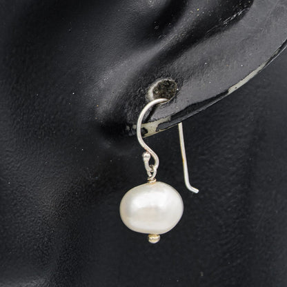 Sterling silver hook with a 10mm pearl