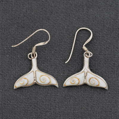 Whale tail with shiva shell danglings
