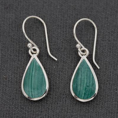 Pear shape Turquois set in sterling silver danglings