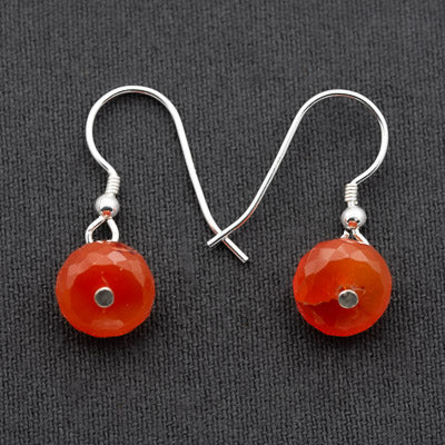 Carnelian danglings with silver
