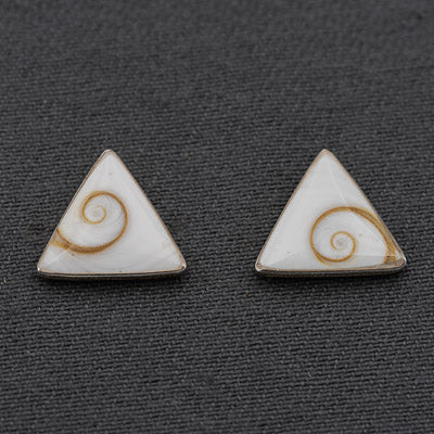 Triangle shiva shell studs