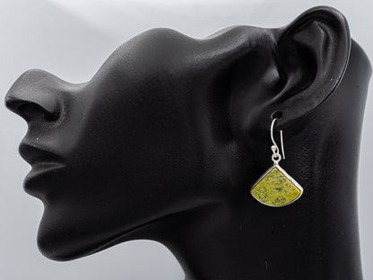 Stichtite earrings set in sterling silver