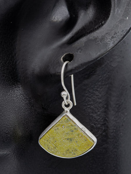 Stichtite earrings set in sterling silver