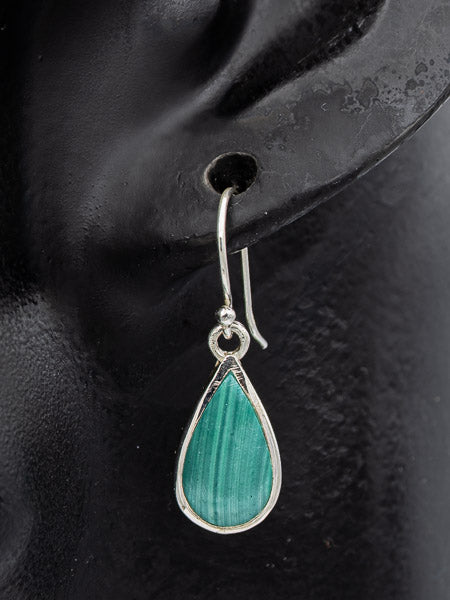 Pear shape Turquois set in sterling silver danglings