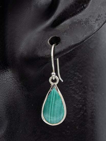 Pear shape Turquois set in sterling silver danglings