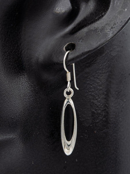 Mother of Pearl Drop Earrings in Sterling Silver 3.5cm