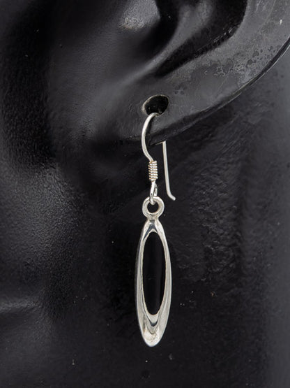 Mother of Pearl Drop Earrings in Sterling Silver 3.5cm