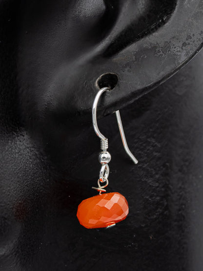 Carnelian danglings with silver