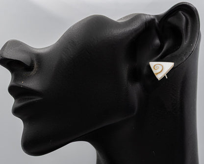Triangle shiva shell studs