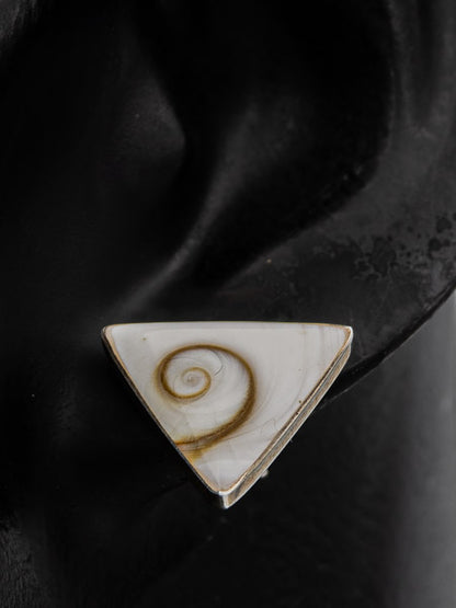Triangle shiva shell studs